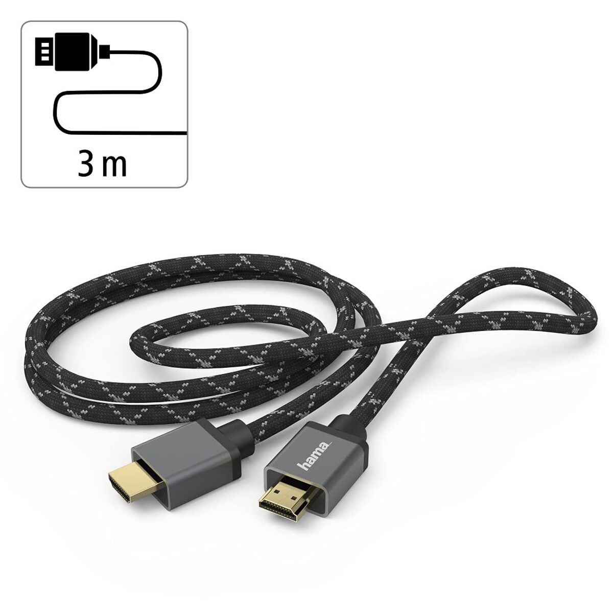 Image de HDMI Cable Hama 00205240 Black Grey 3 m