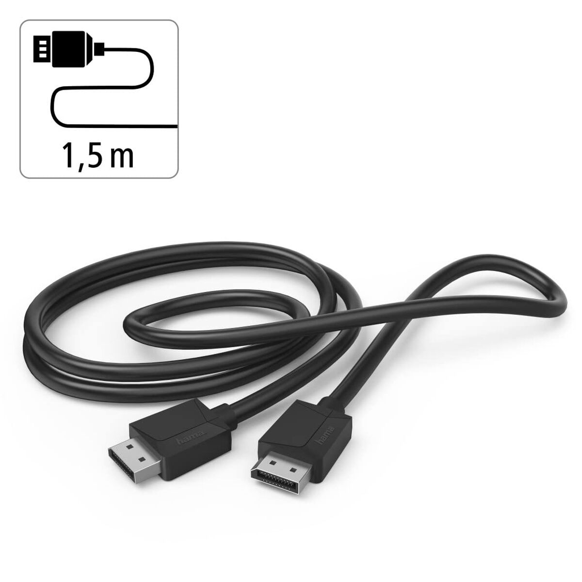 Image de DisplayPort Cable Hama 200696 Black 1,5 m