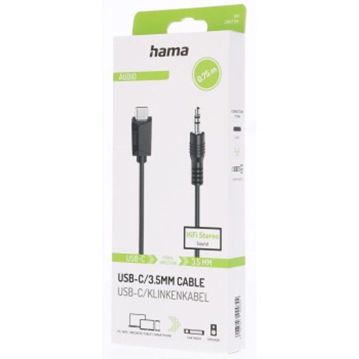Picture of Jack Cable Hama 00200729 75 cm
