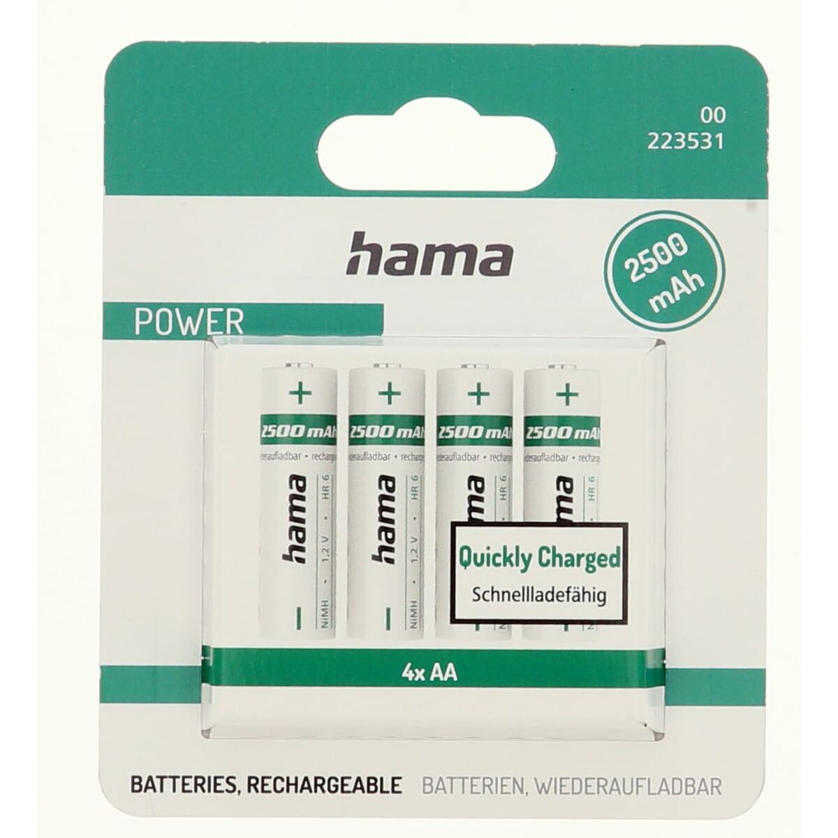 Afbeeldingen van Rechargeable Batteries Hama 00223531 2500 mAh 1,2 V AA (4 Units)