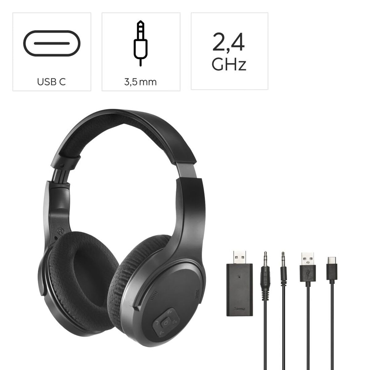 Picture of Headphones Hama 00221847 Black