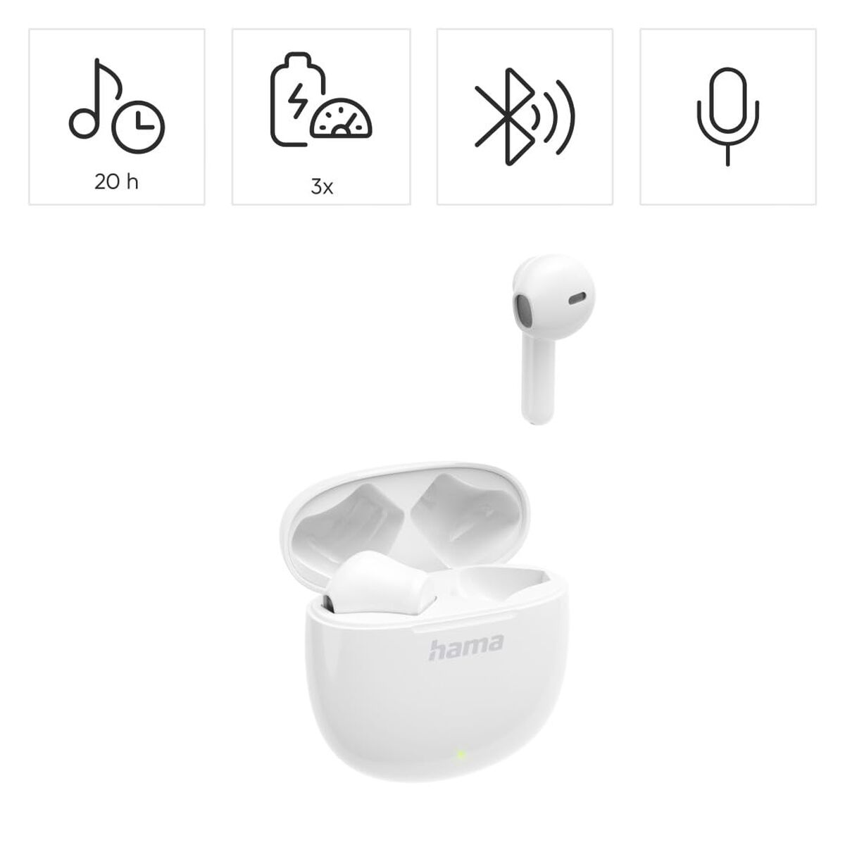 Picture of Wireless Earphones with Charging Case Hama 00221774 White