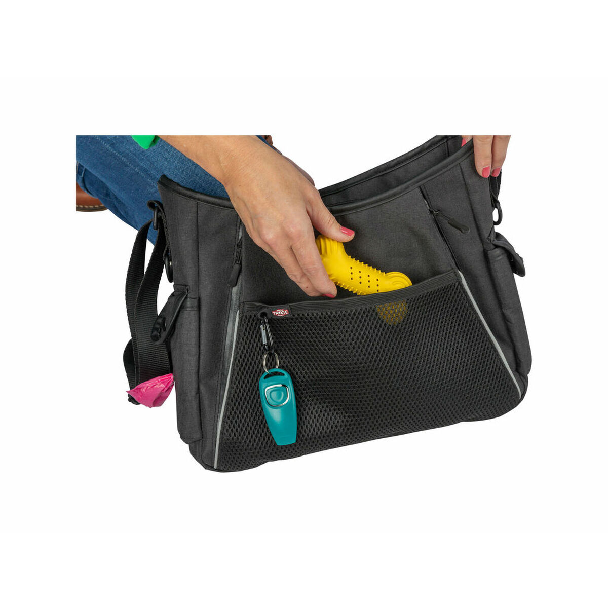 Over the Shoulder Pet Handbag Trixie Anthracite 34 × 29 × 9 cm, view 3