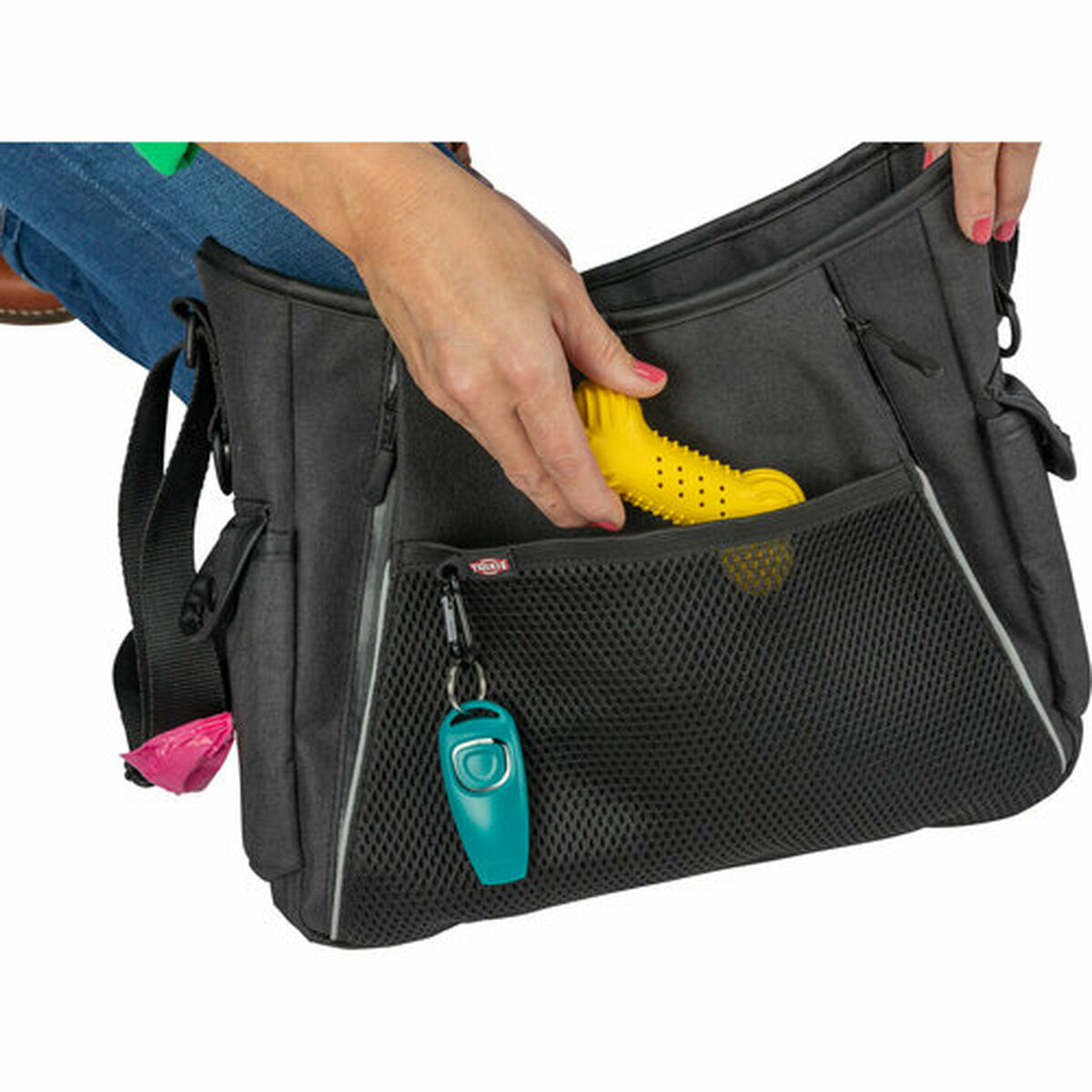 Over the Shoulder Pet Handbag Trixie Anthracite 34 × 29 × 9 cm, view 4