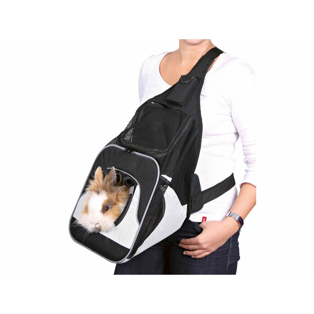 Pet Backpack Trixie Savina Black Grey 30 × 33 × 26 CM, view 5