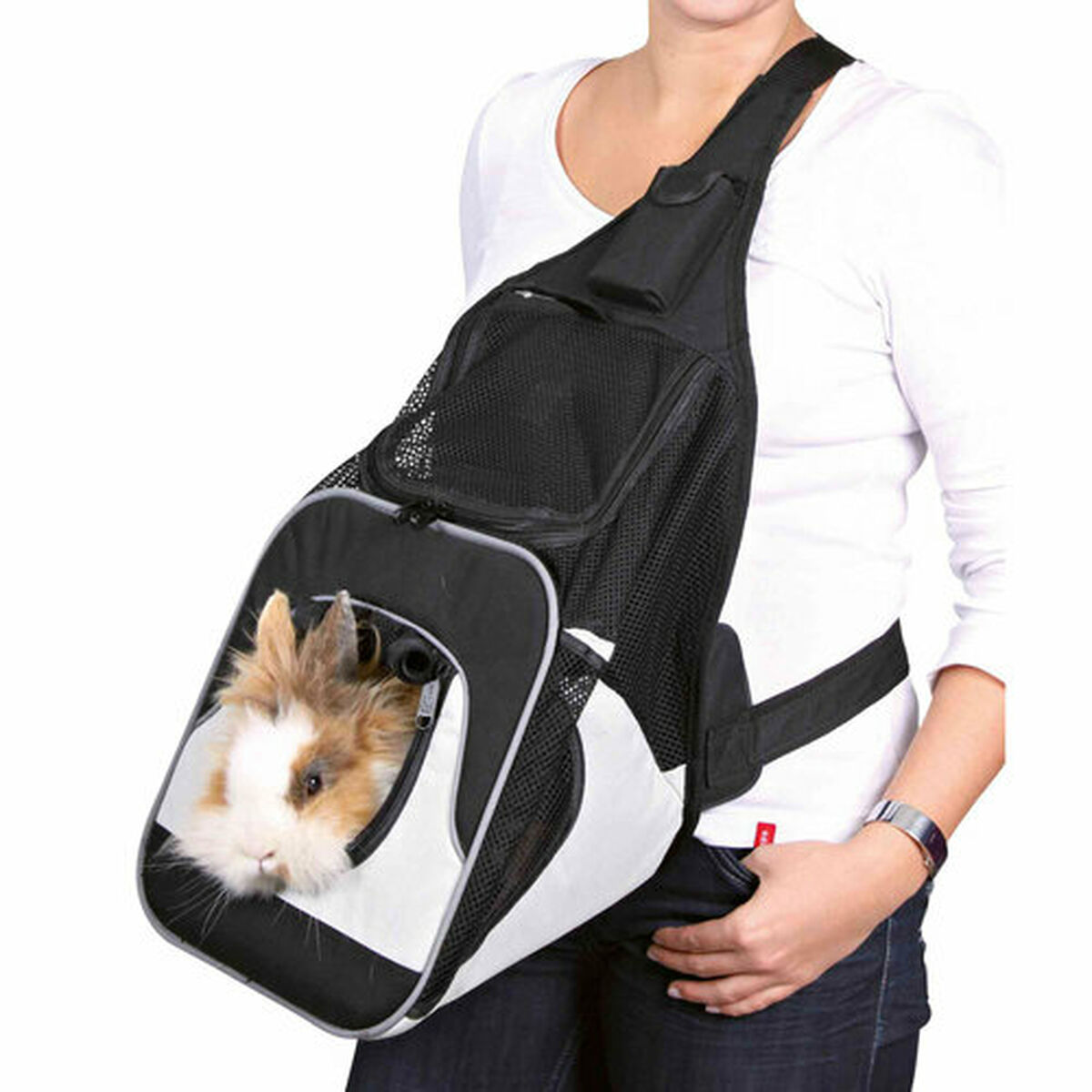 Pet Backpack Trixie Savina Black Grey 30 × 33 × 26 CM, view 6