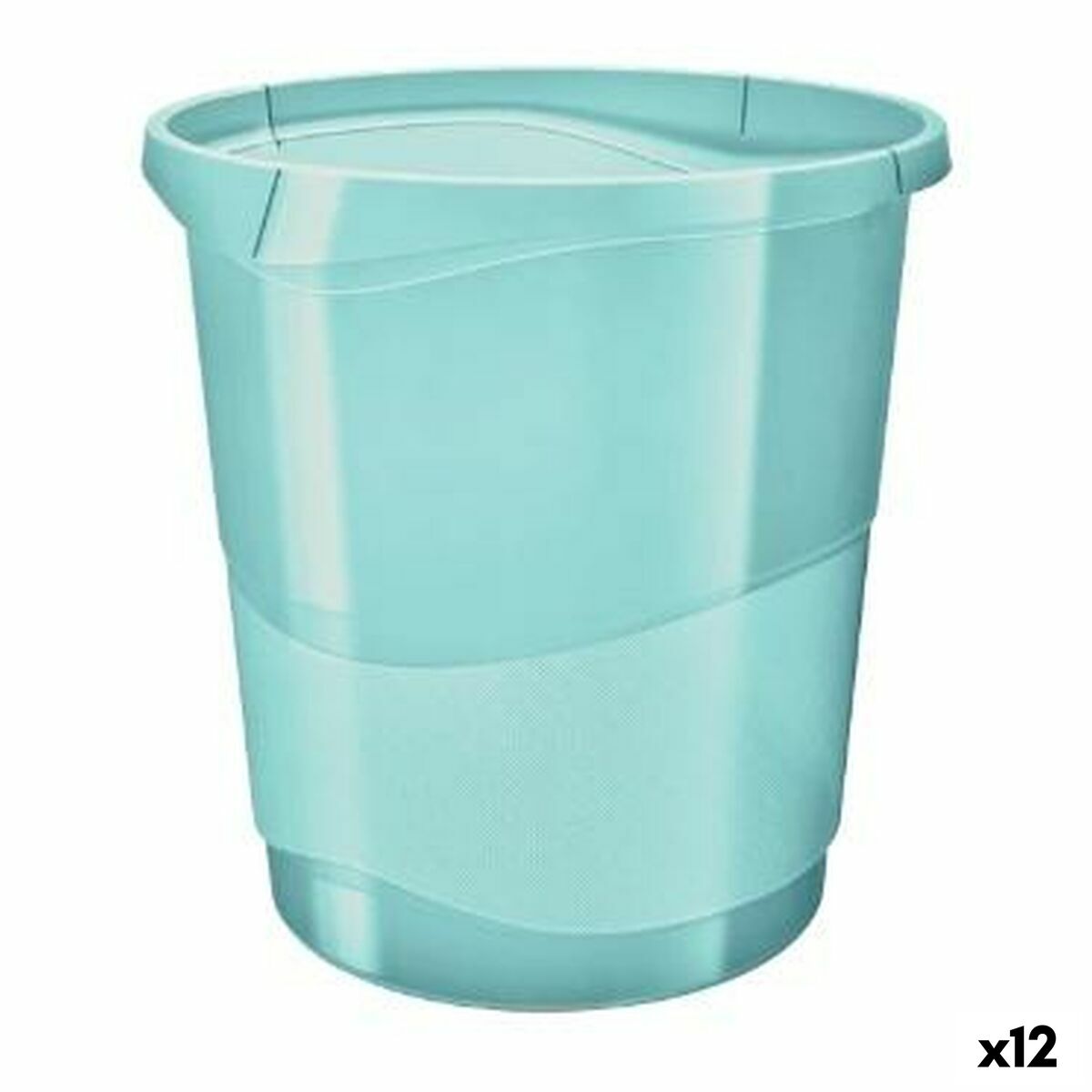 Corbeille à papier Esselte Transparent Bleu polystyrène 14 L (12 Unités)