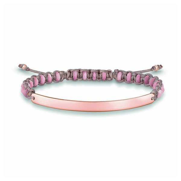 Bracelete feminino  LBA0054 (21 cm) (21 cm) - Cor de Rosa