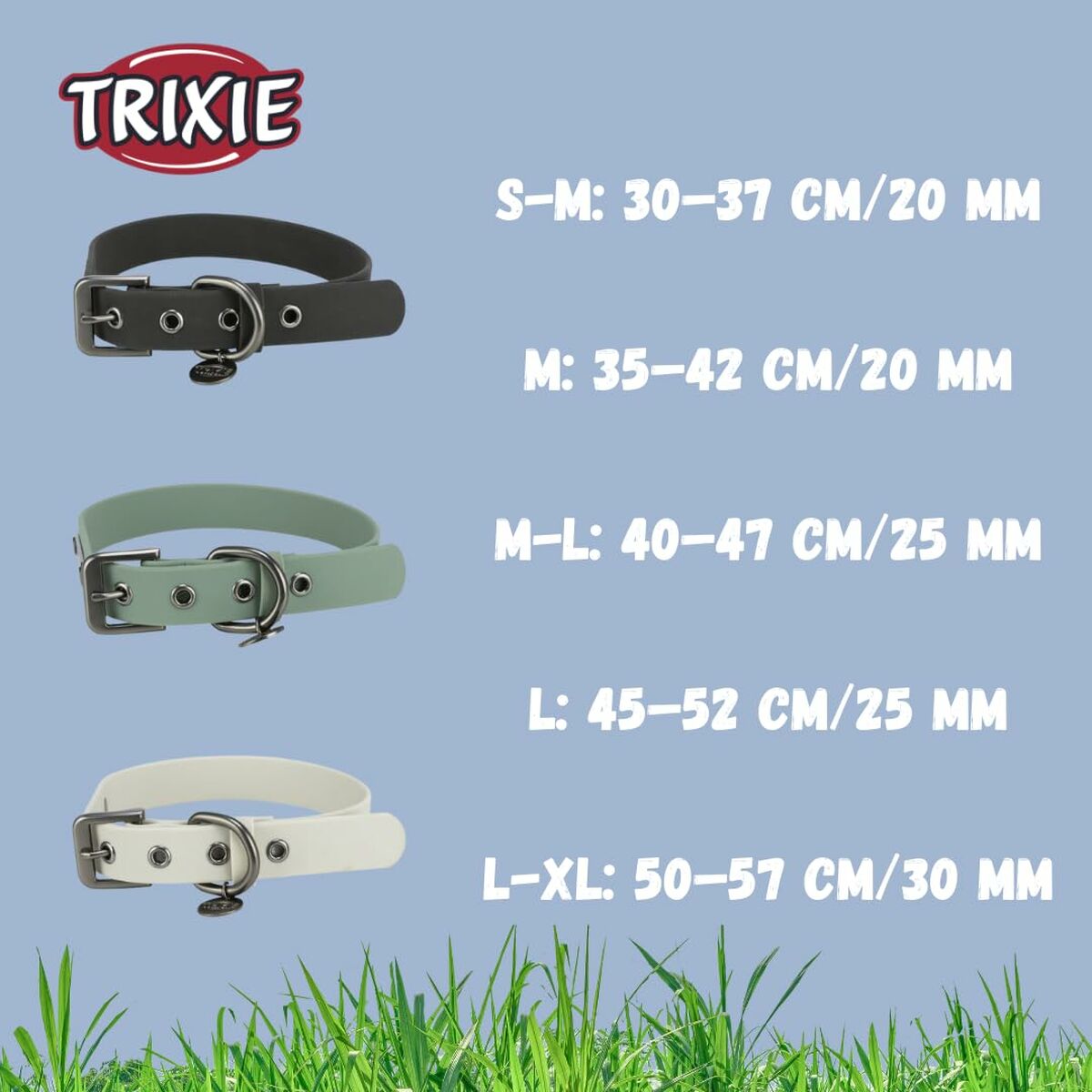 Hondenhalsband Trixie CityStyle Lichtgrijs L/XL 50-57 cm