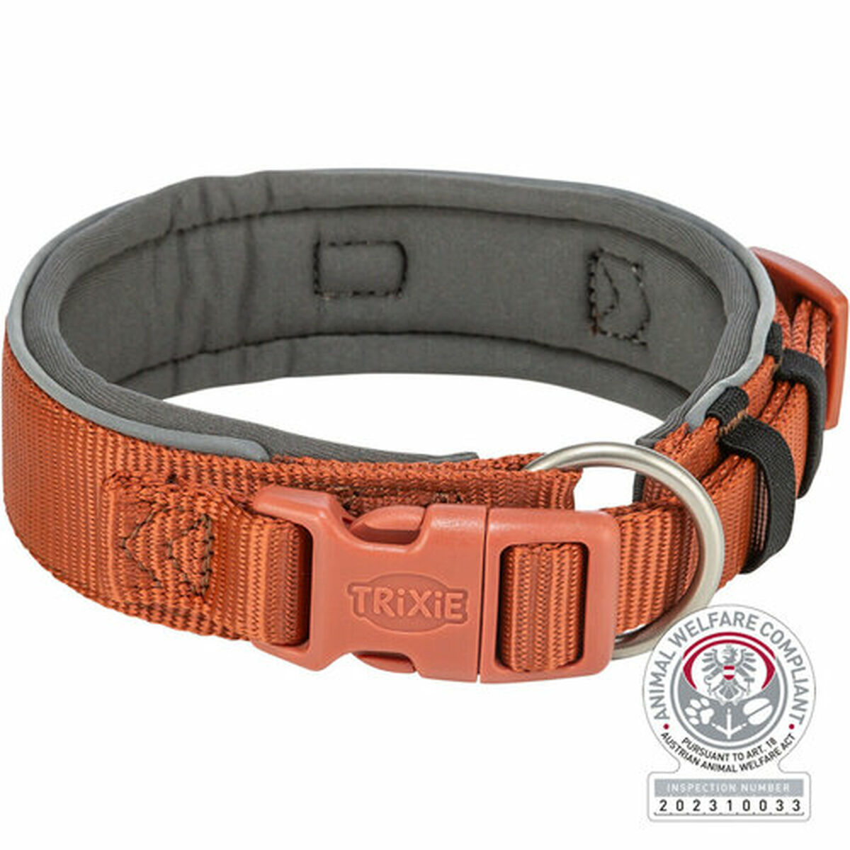 Hondenhalsband Trixie Premium Oranje Grafiet S/M 33-42 cm