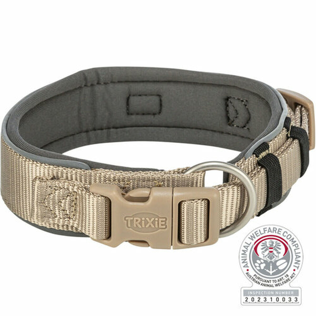 Hondenhalsband Trixie Premium Grafiet Zand S/M 33-42 cm