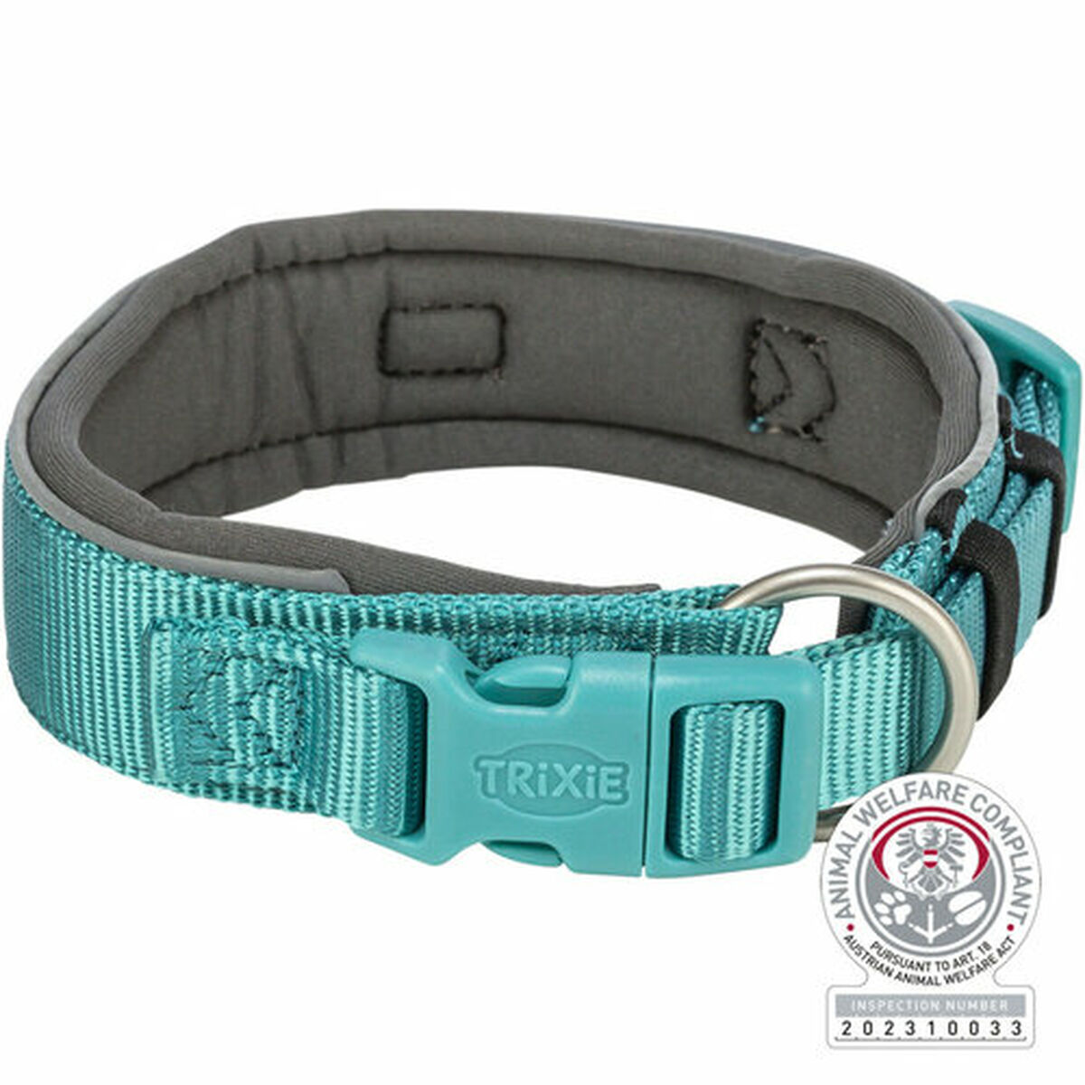 Dog collar Trixie Premium Graphite Light Blue S/M 33-42 cm, view 2