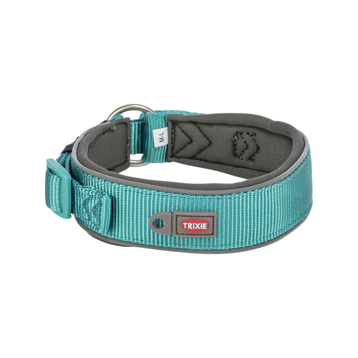Dog collar Trixie Premium Graphite Light Blue M/L 40-48 cm, view 5
