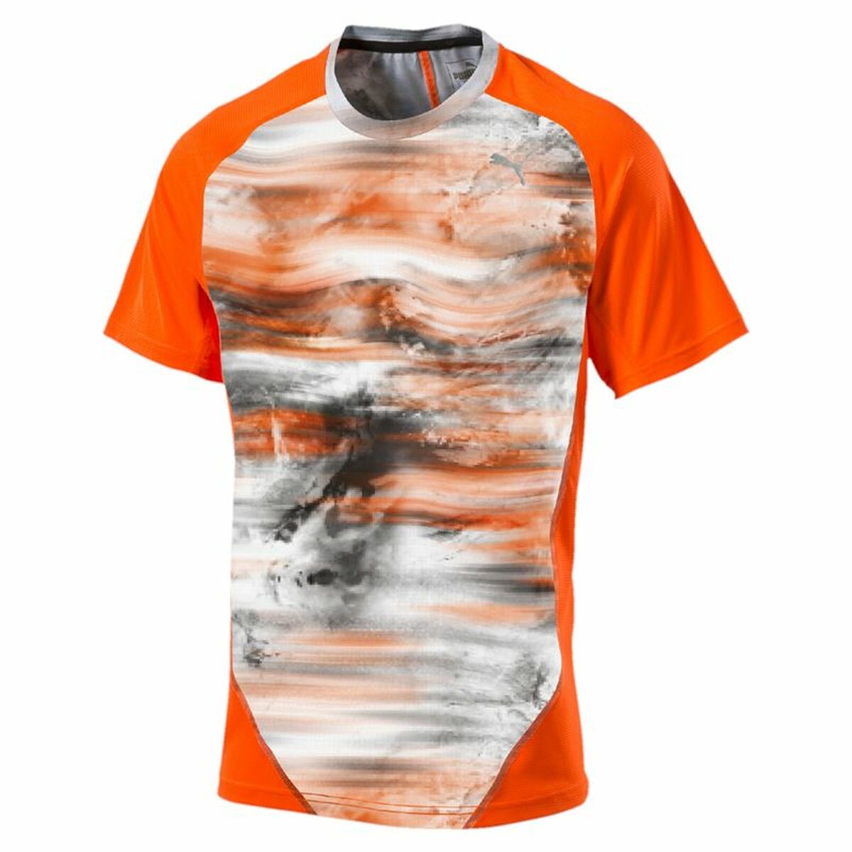 Heren-T-Shirt met Korte Mouwen Graphic Tee Shocking Puma Graphic Tee Shocking Oranje