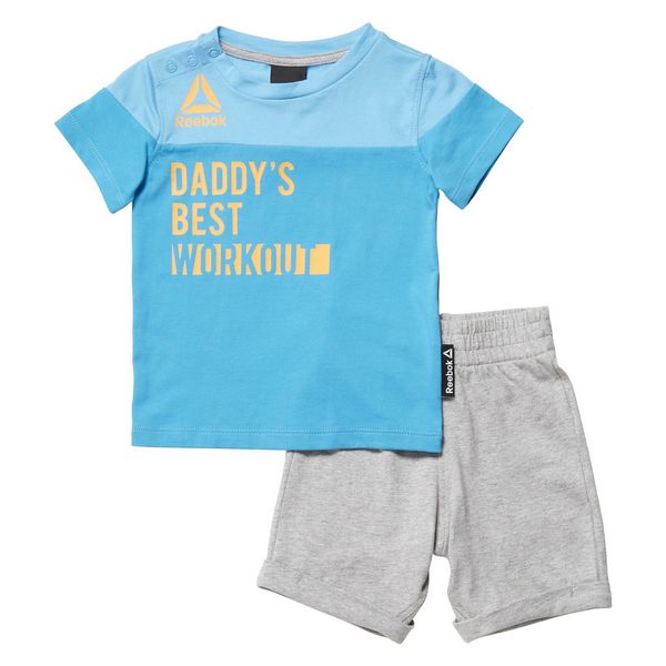 Sports Outfit for Baby Reebok G ES Inf SJ SS Blue Grey