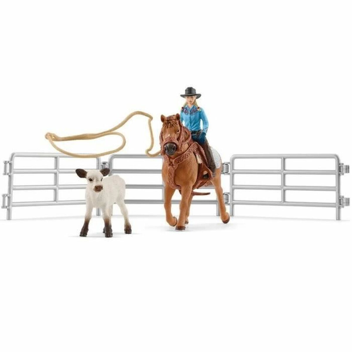 Poupée Schleich Cowgirl Team Roping Fun