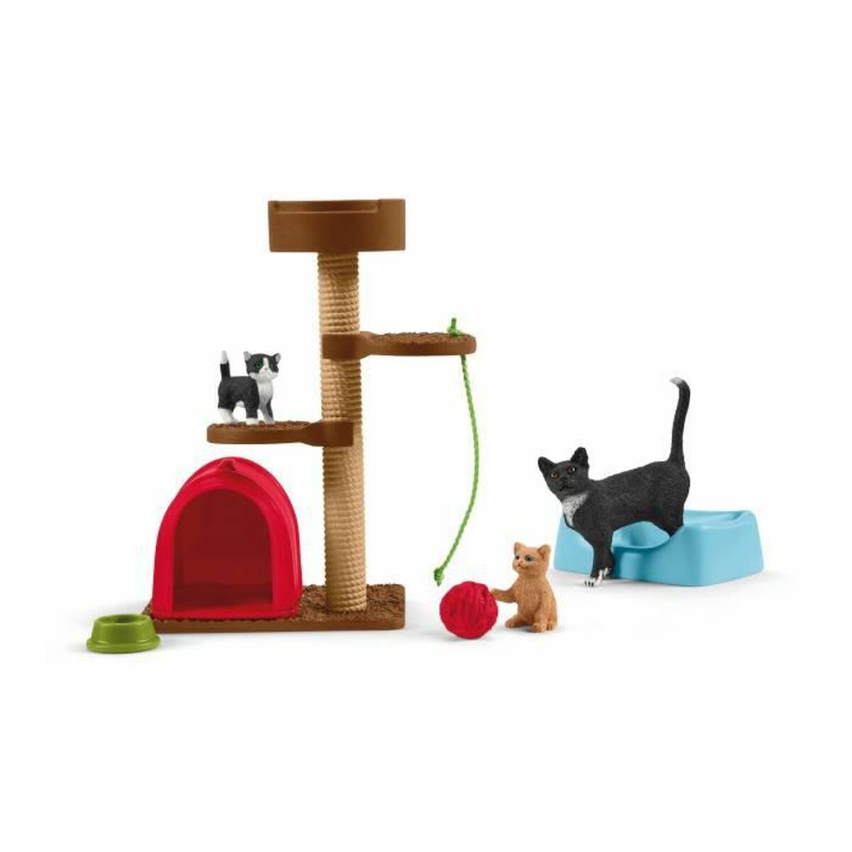 Playset Schleich Playtime for cute cats Chats Plastique