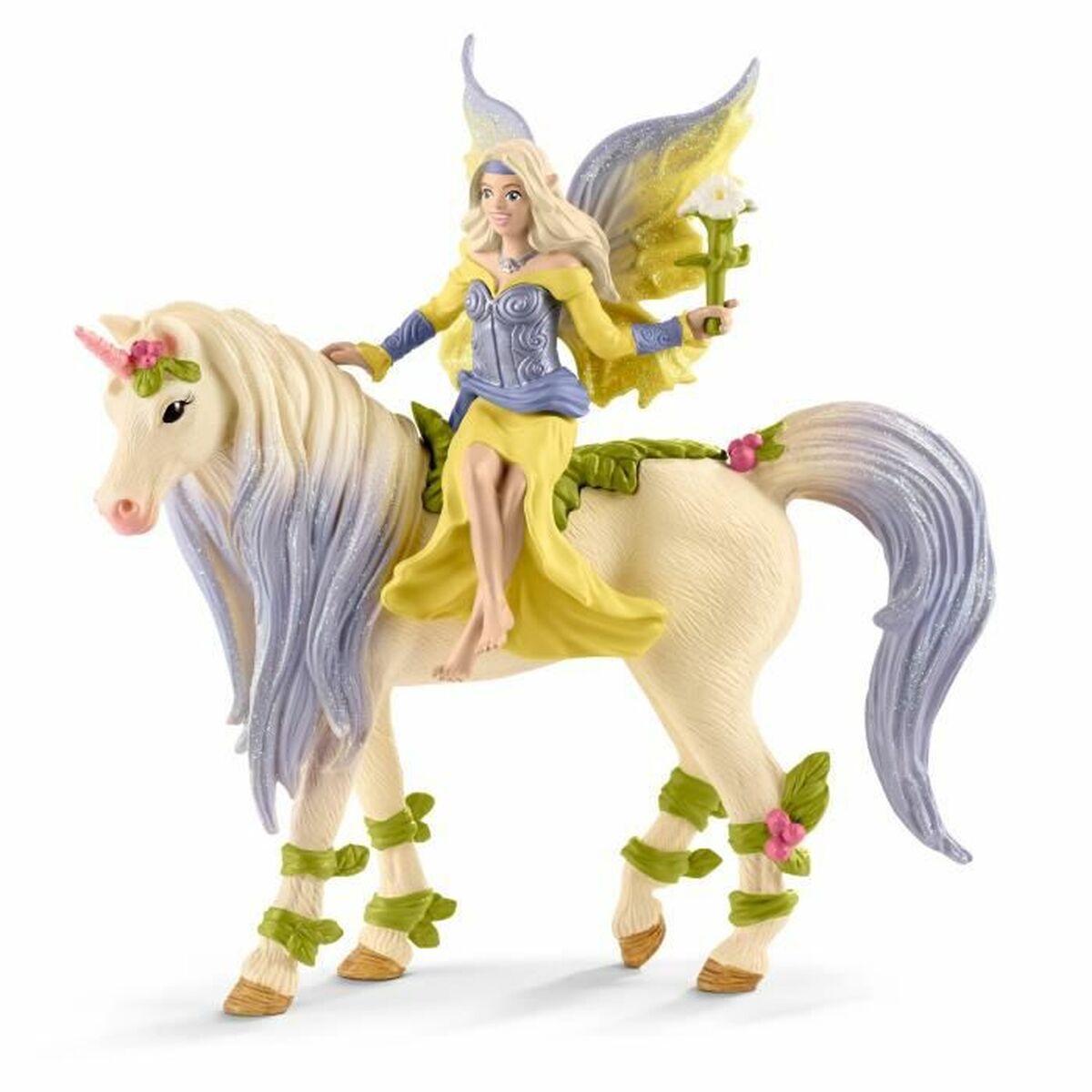 Action Figurer Schleich  Fairy will be with the Flower Unicorn Moderne