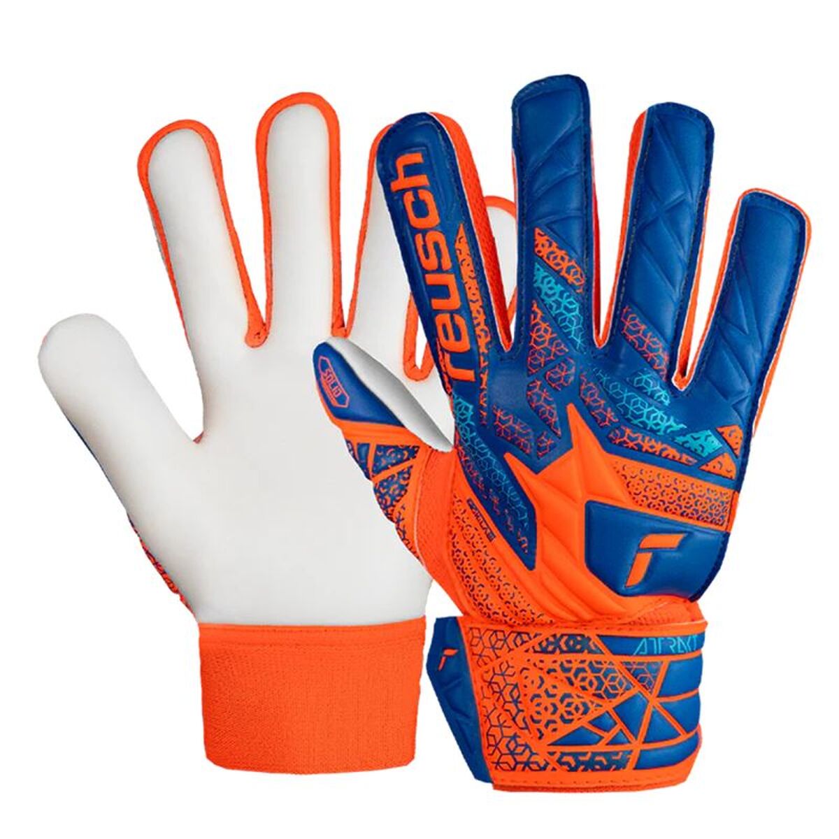 Keeperhandschoenen Reusch Attrakt Starter Blauw Oranje