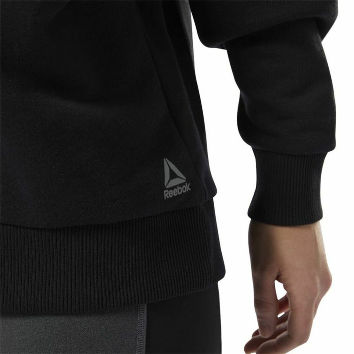 Womens Sweatshirt without Hood Reebok Supply Crew Black