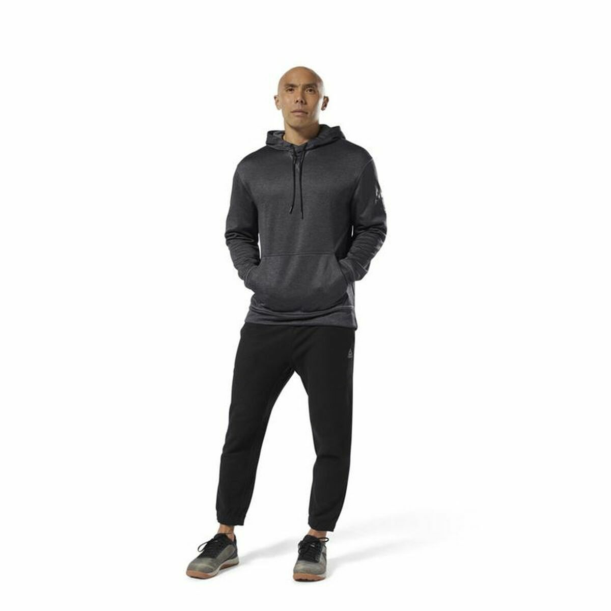 Dameshoodie Reebok Ready Poly Fleece Donker grijs