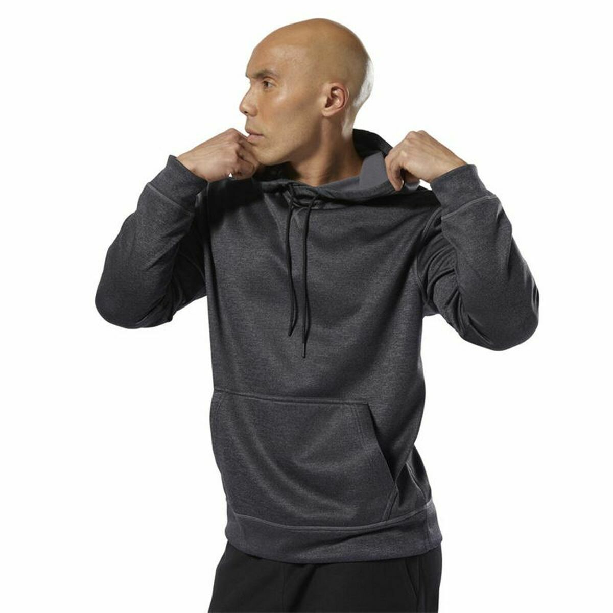 Dameshoodie Reebok Ready Poly Fleece Donker grijs