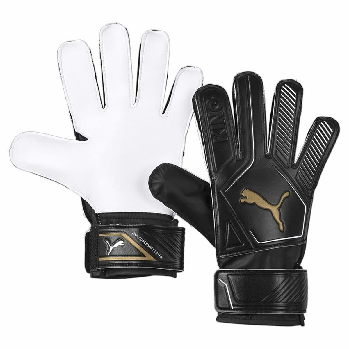 Gants de Gardien de But pour Enfants Puma King 4 Noir