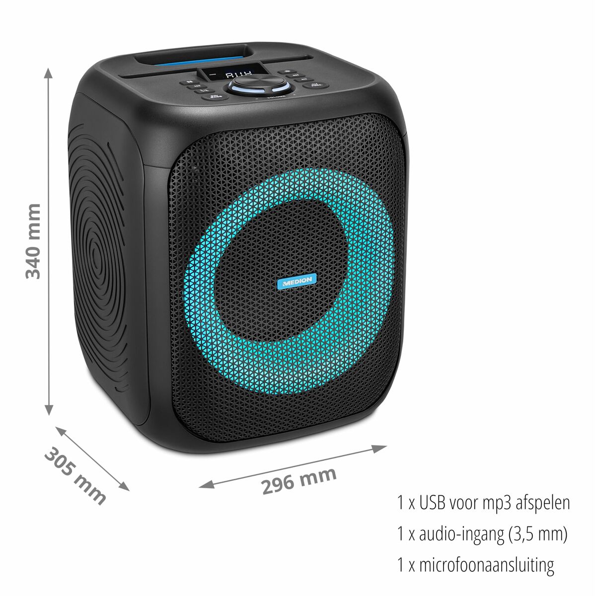 Portable Bluetooth Speakers Medion Black 50 W