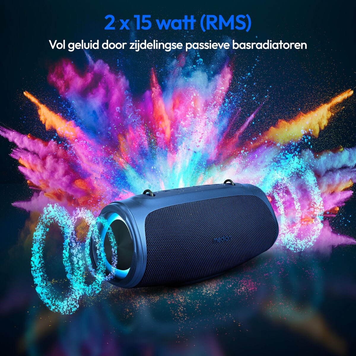 Picture of Portable Bluetooth Speakers Medion 50077072 Blue 4 W