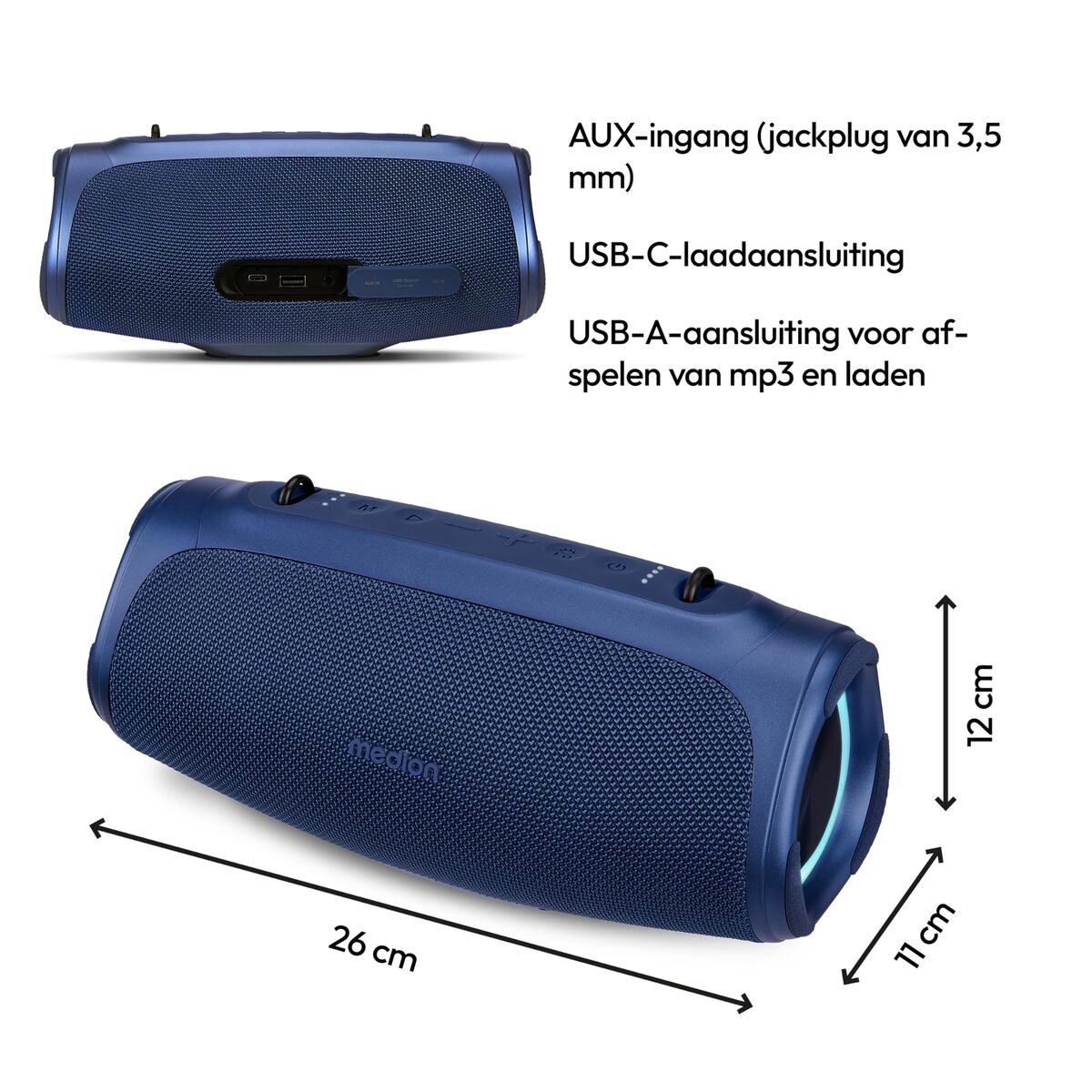 Portable Bluetooth Speakers Medion 50077072 Blue 4 W