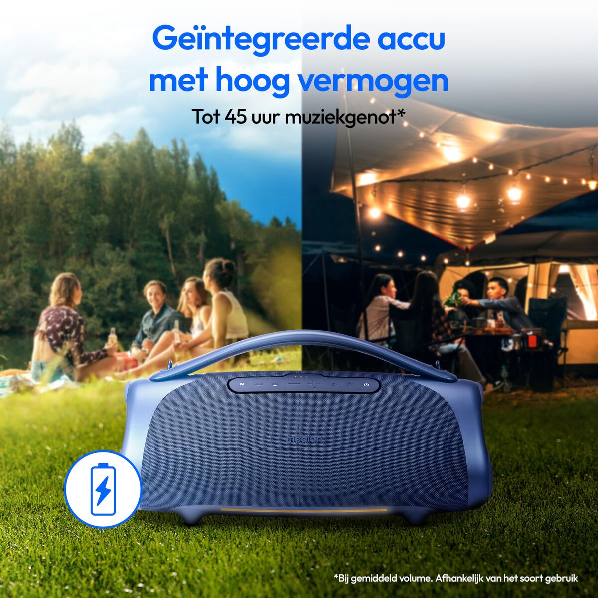 Portable Bluetooth Speakers Medion 50077082 Blue 100 W 4 W