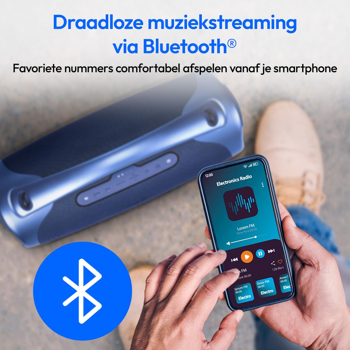 Portable Bluetooth Speakers Medion 50077082 Blue 100 W 4 W