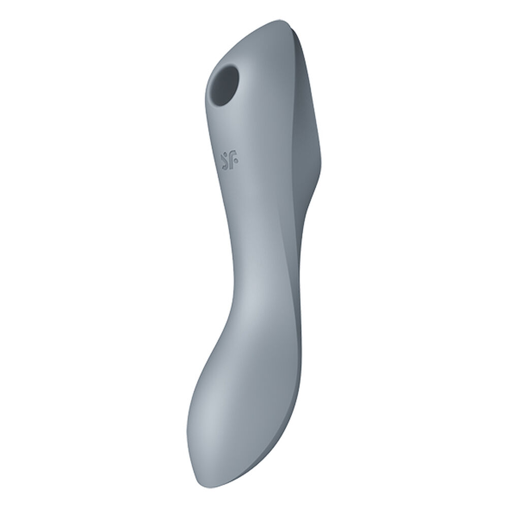 Sugestimulator for klitoris Satisfyer Curvy Trinity 3 Insertable Air Pulse Vibrator Blue Grey