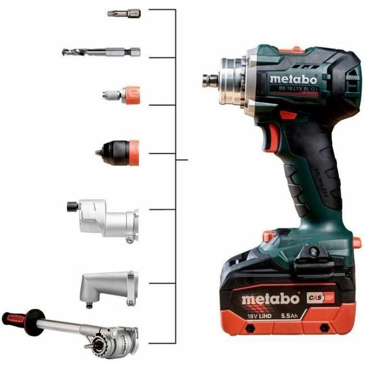 Elektrische schroevendraaier Metabo BS 18 LTX BL QI