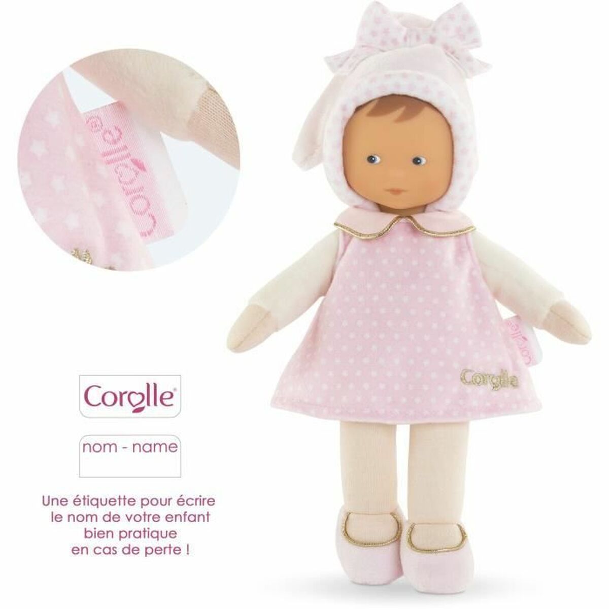 Knuffel Corolle Miss Reves d'Étoiles 25 cm Roze Stof Ster