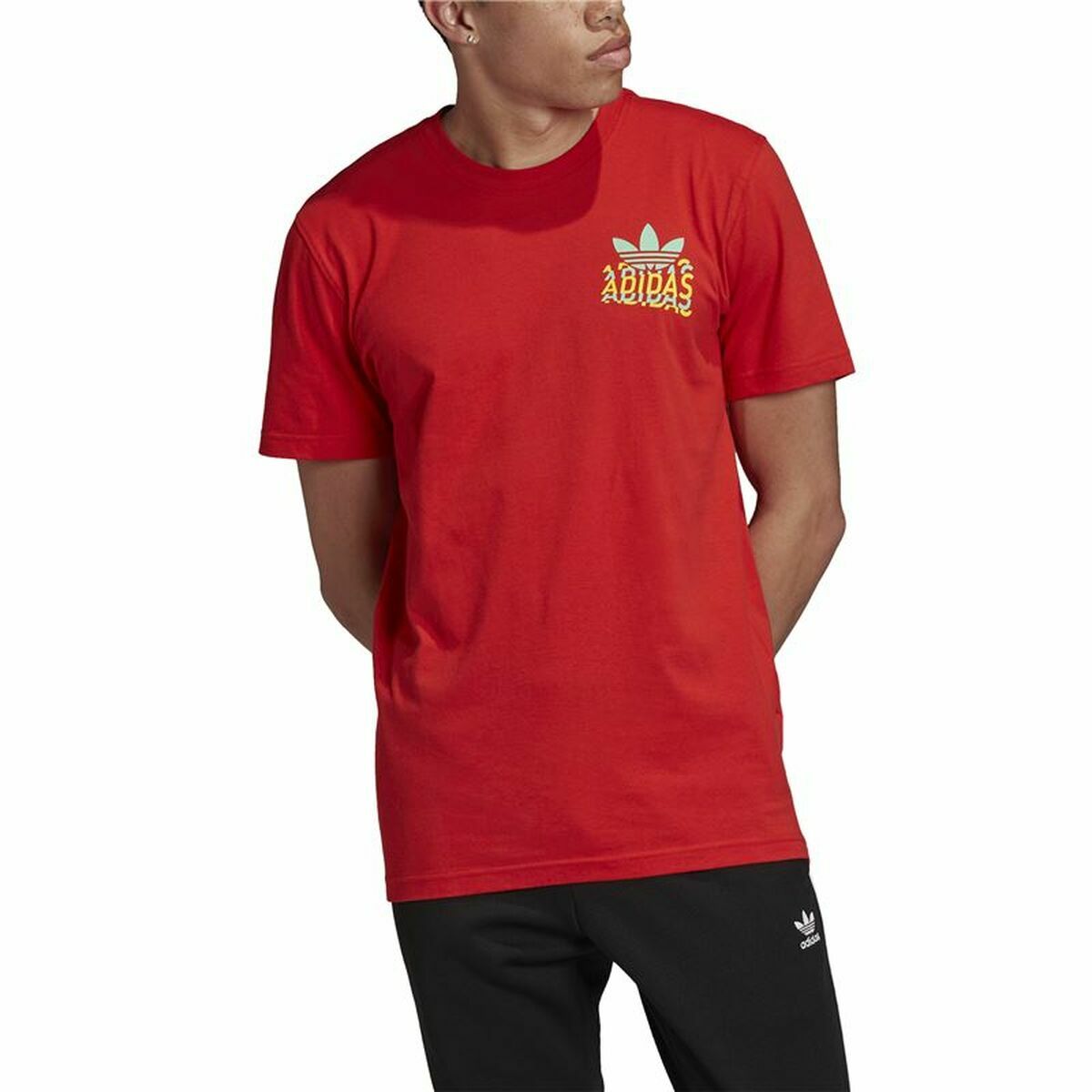 T-shirt à manches courtes homme Adidas Multifade  Rouge