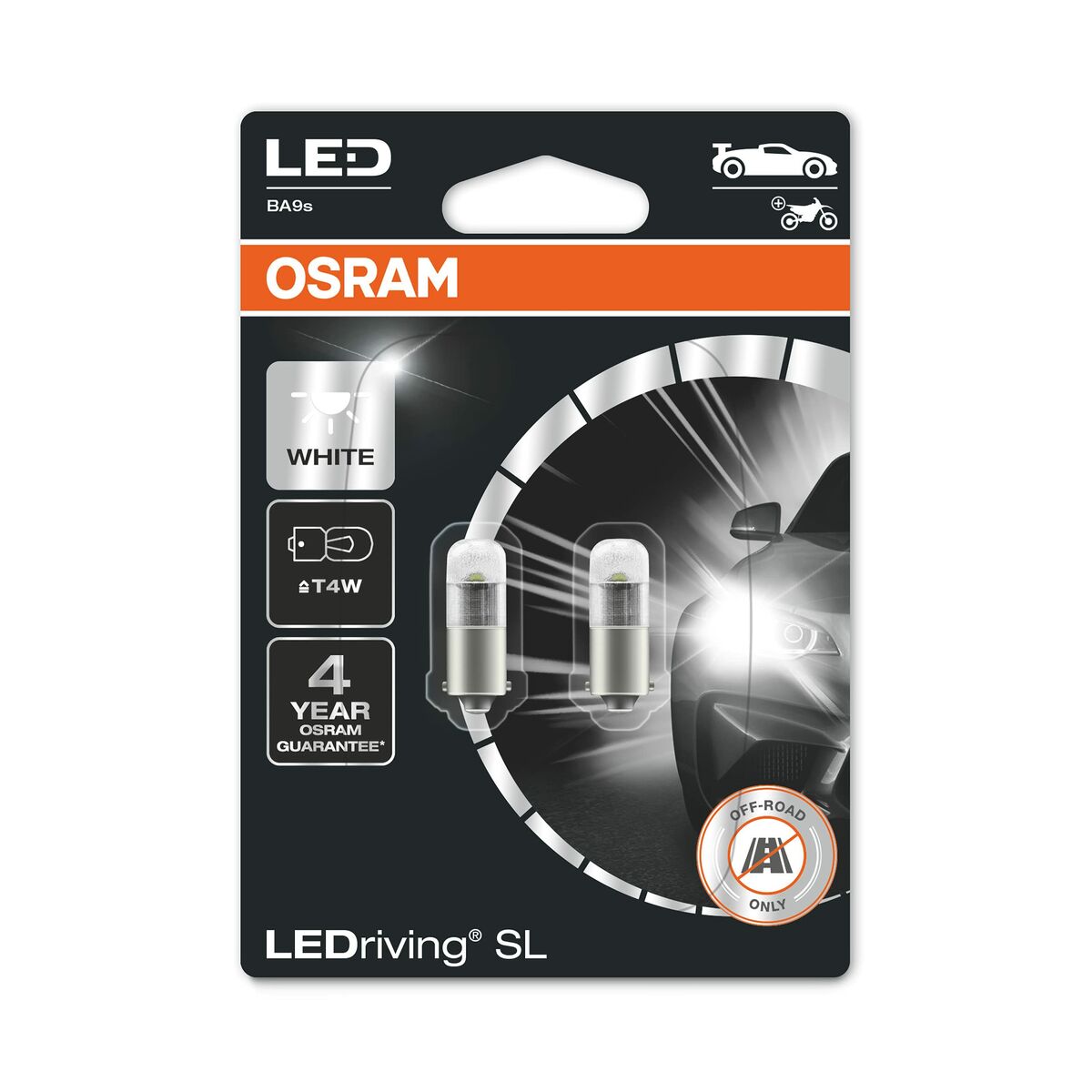 Ampoule pour voiture Osram OS3893DWP-02B 12 V 6000 K 0,8 W BA9S