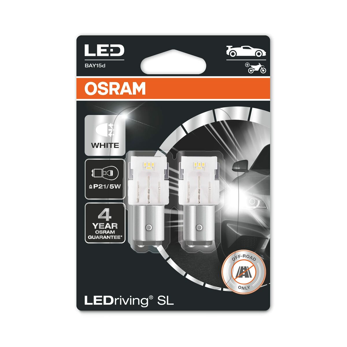 Ampoule pour voiture Osram OS7528DWP-02B 145 Lm 2 W 12 V 6000 K BAY15D
