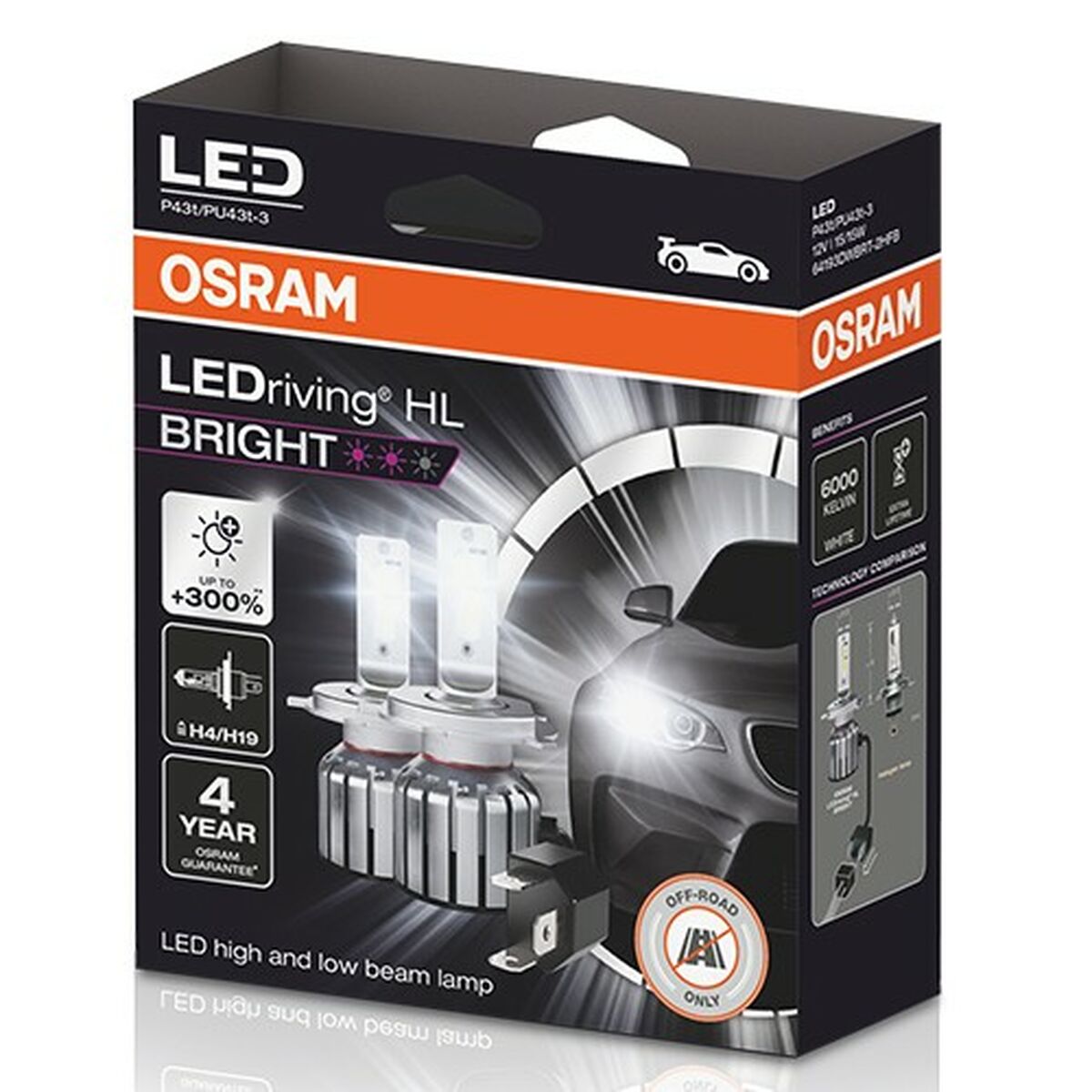 Ampoule pour voiture Osram LEDriving HL Bright 15 W H4 12 V 6000 K