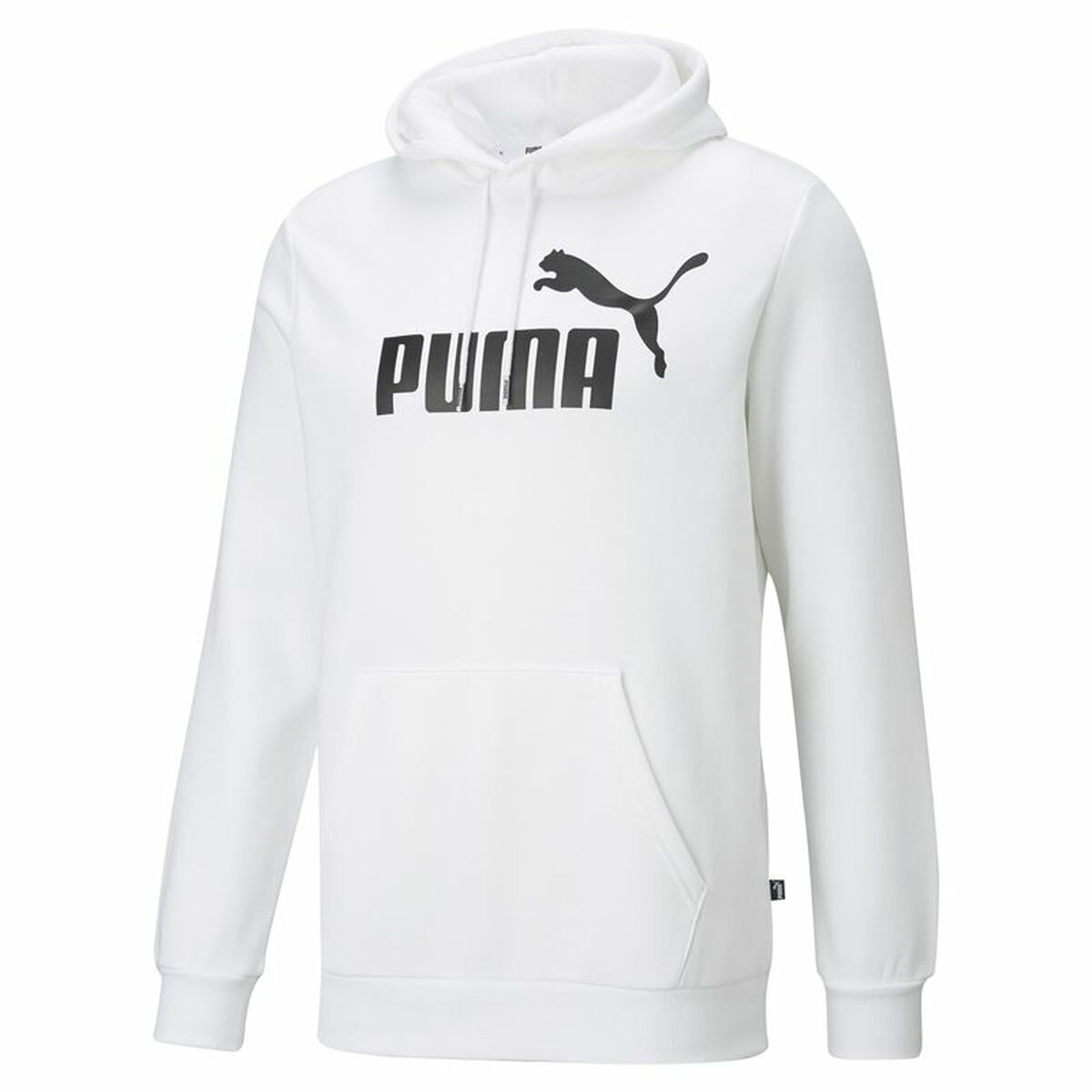 Mens Hoodie Puma Ess Big Logo White