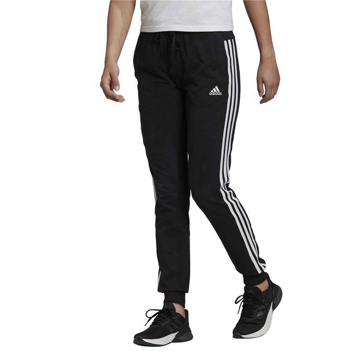 Image secondaire de Pantalon de sport long Adidas 3S Sj C Pt Noir Femme