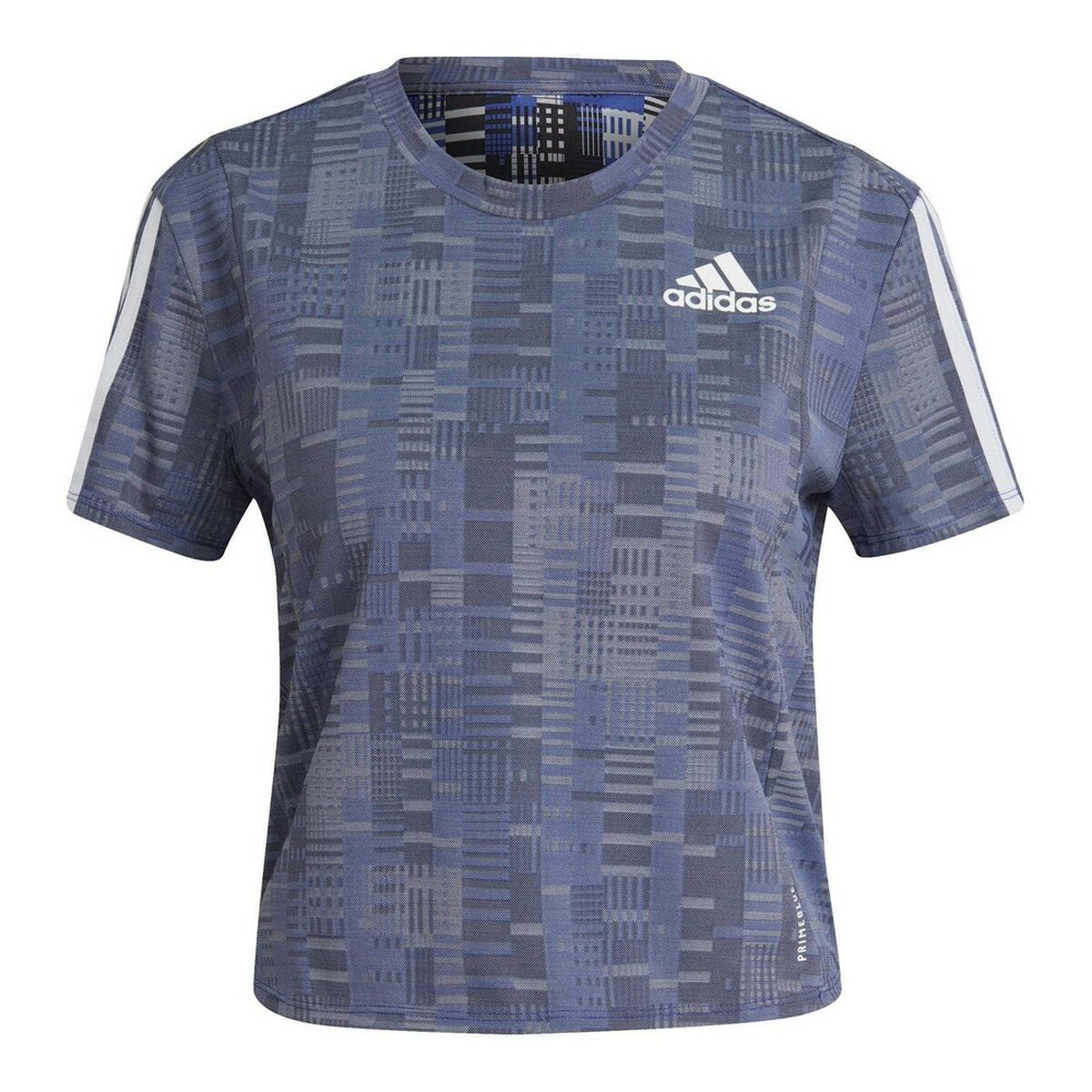 T-shirt à manches courtes femme Adidas Own The Run Bleu Acier