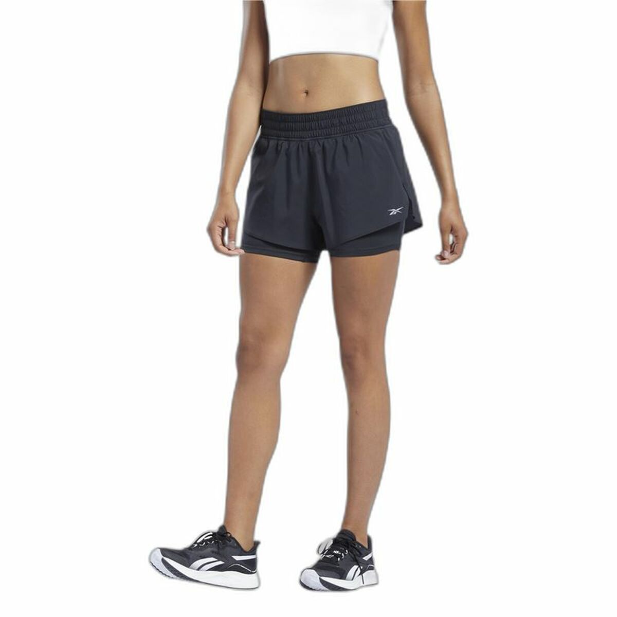 Image secondaire de Short de Sport pour Femme Reebok Wor Run 2 In 1 Short Noir