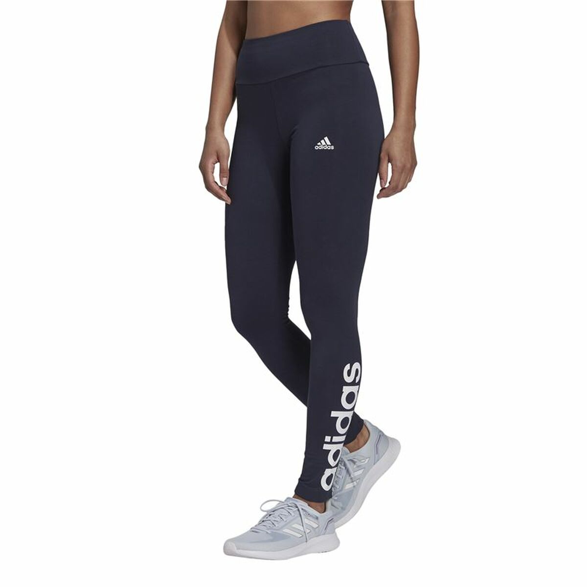 Image secondaire de Leggings de Sport pour Femmes Adidas Lin Bleu foncé