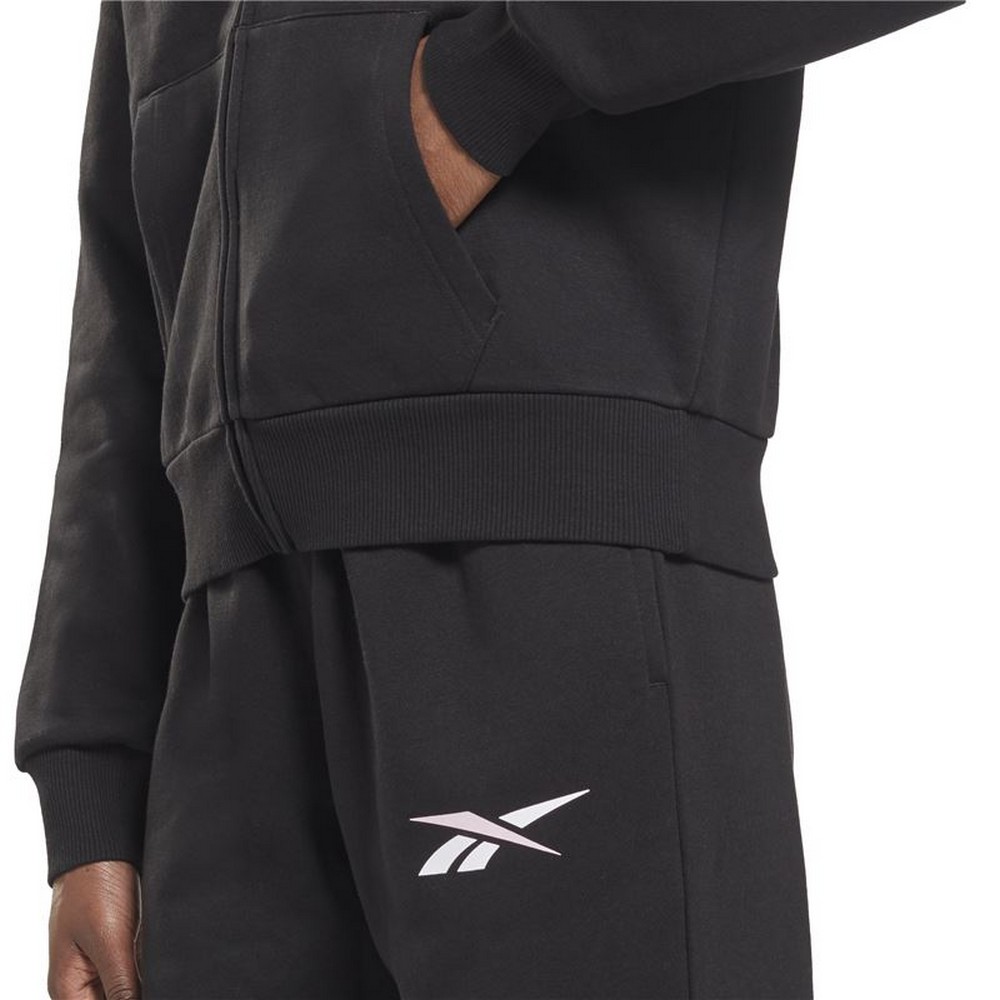 Women's Sports Jacket Reebok Training Essentials Vector Full-Zip Black