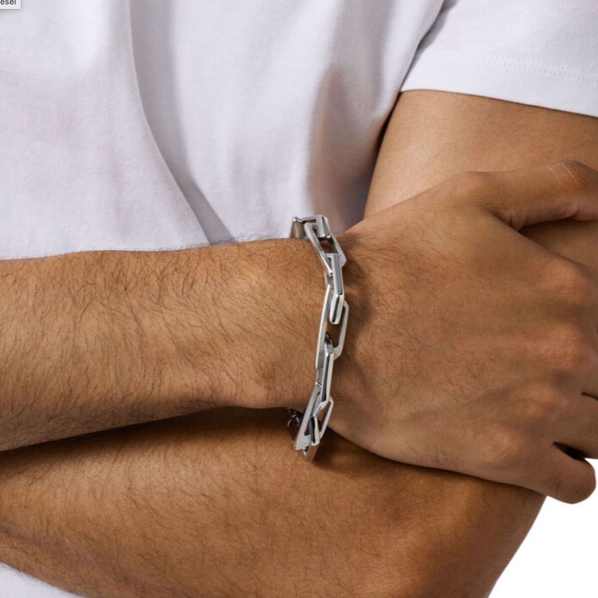 Armband Heren Diesel DX1577040 Roestvrij staal Zilverkleurig