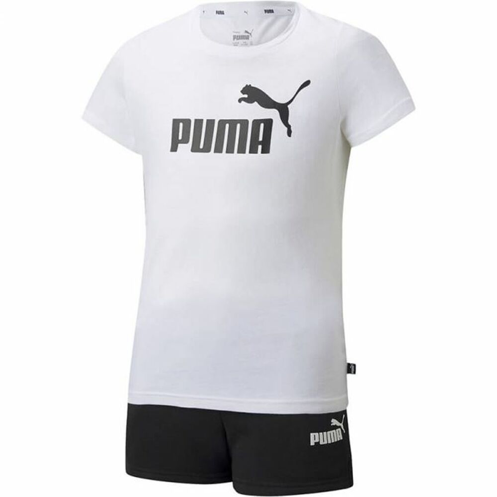 Ensemble de Sport pour Enfants Puma Logo Tee Blanc