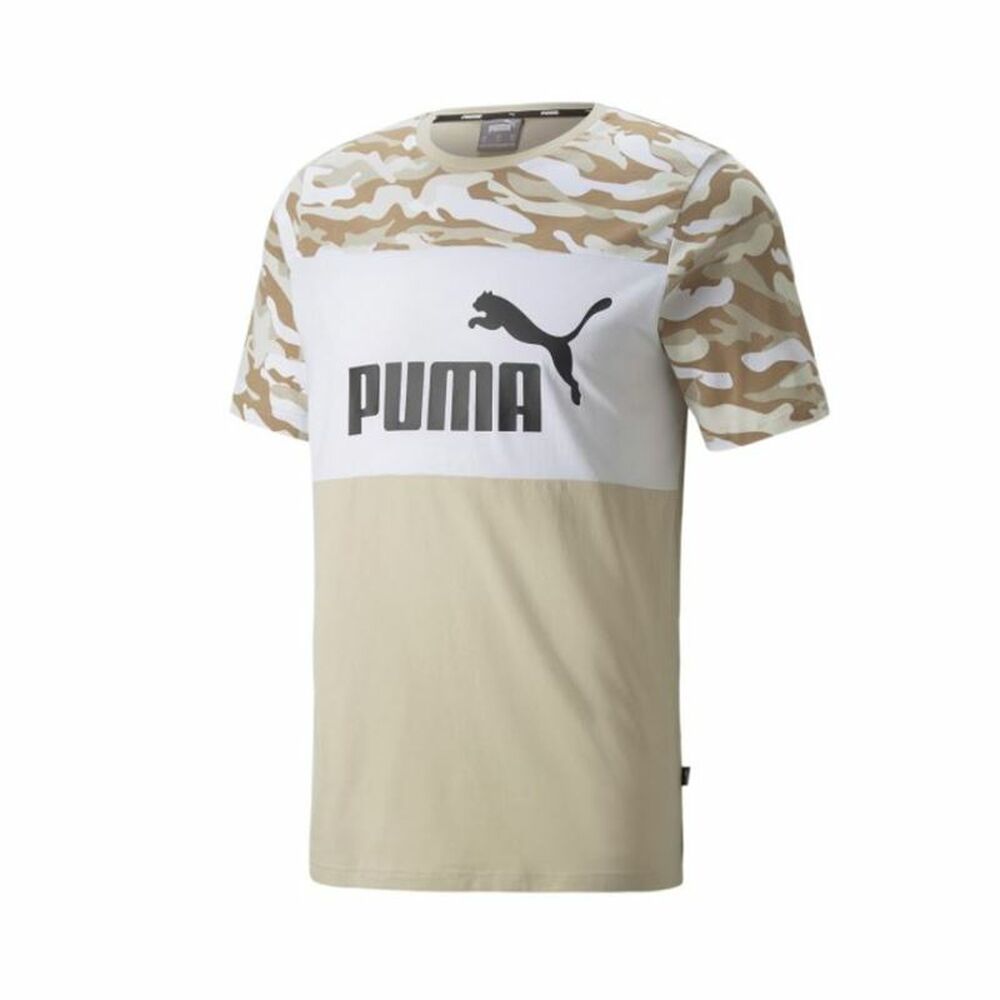 Kortarmet T-skjorte til Menn Puma Essentials Camo Beige