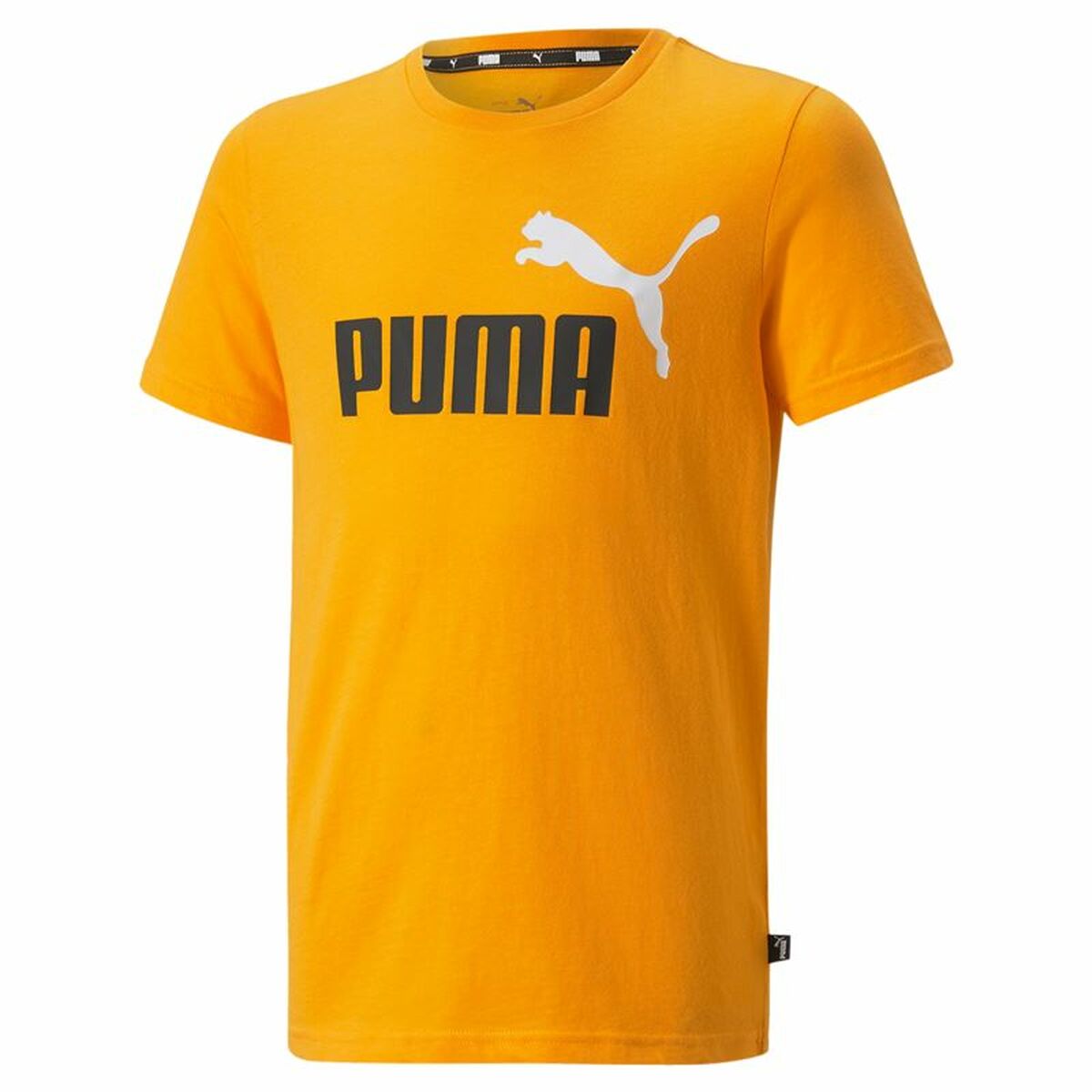 Camiseta Deportiva de Manga Corta Puma Essentials+ Two-Tone Logo Naranja