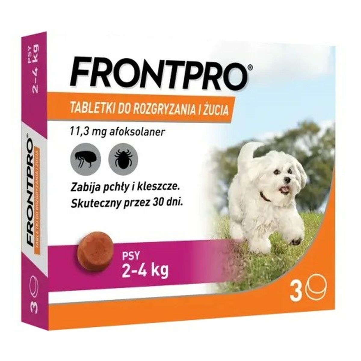 Comprimés FRONTPRO 612469 15 g 3 x 11,3 mg Convient aux chiens jusqu'à 2-4 kg